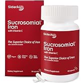 SiderAL Forte Sucrosomial Iron Supplement for Women and Men - Clinically Proven to Increase Levels without Side Effects, Gentle on Stomach, 7x Higher Absorption for Anemia &amp; Energy, Vitamin C, 30ct