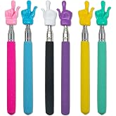 6 pcs Telescopic Teachers Pointer Teachers Pointer Sticks Mini Retractable Classroom Pointer for Elementary School Kindergarten Teacher, Classroom Supplies (Multicolour)