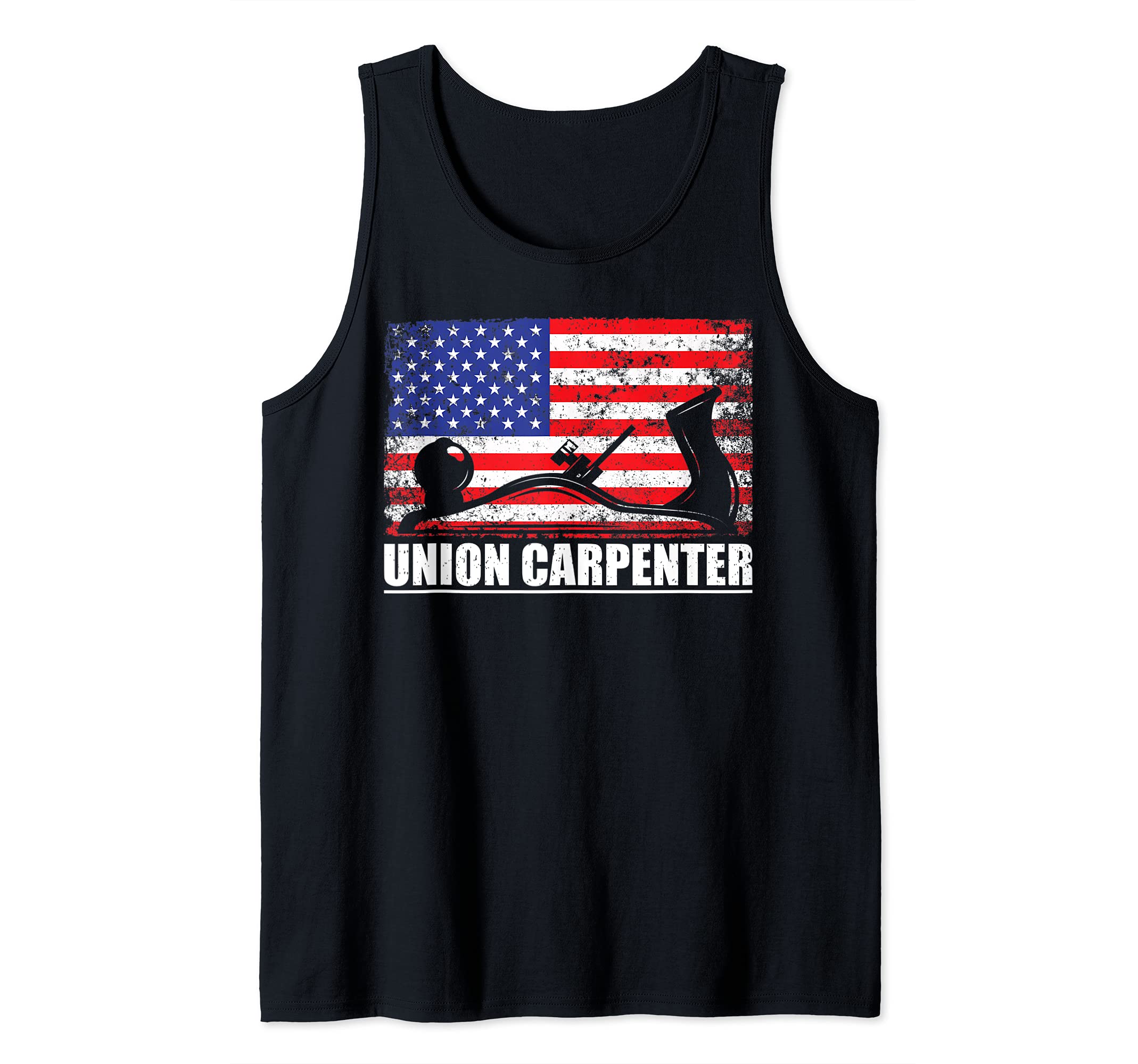Vintage Patriotic USA American Flag Union Carpenter Tank Top