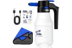 Sylvonette Electric Car Foam Sprayer 1.5L Handheld Foamer Rechargeable Battery Powered Foam Cannon for Washing Vehicle Car Cordless Sprayer