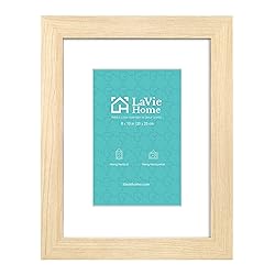 LaVie Home 8x10 Picture Frame Beige Oak Wood Poster