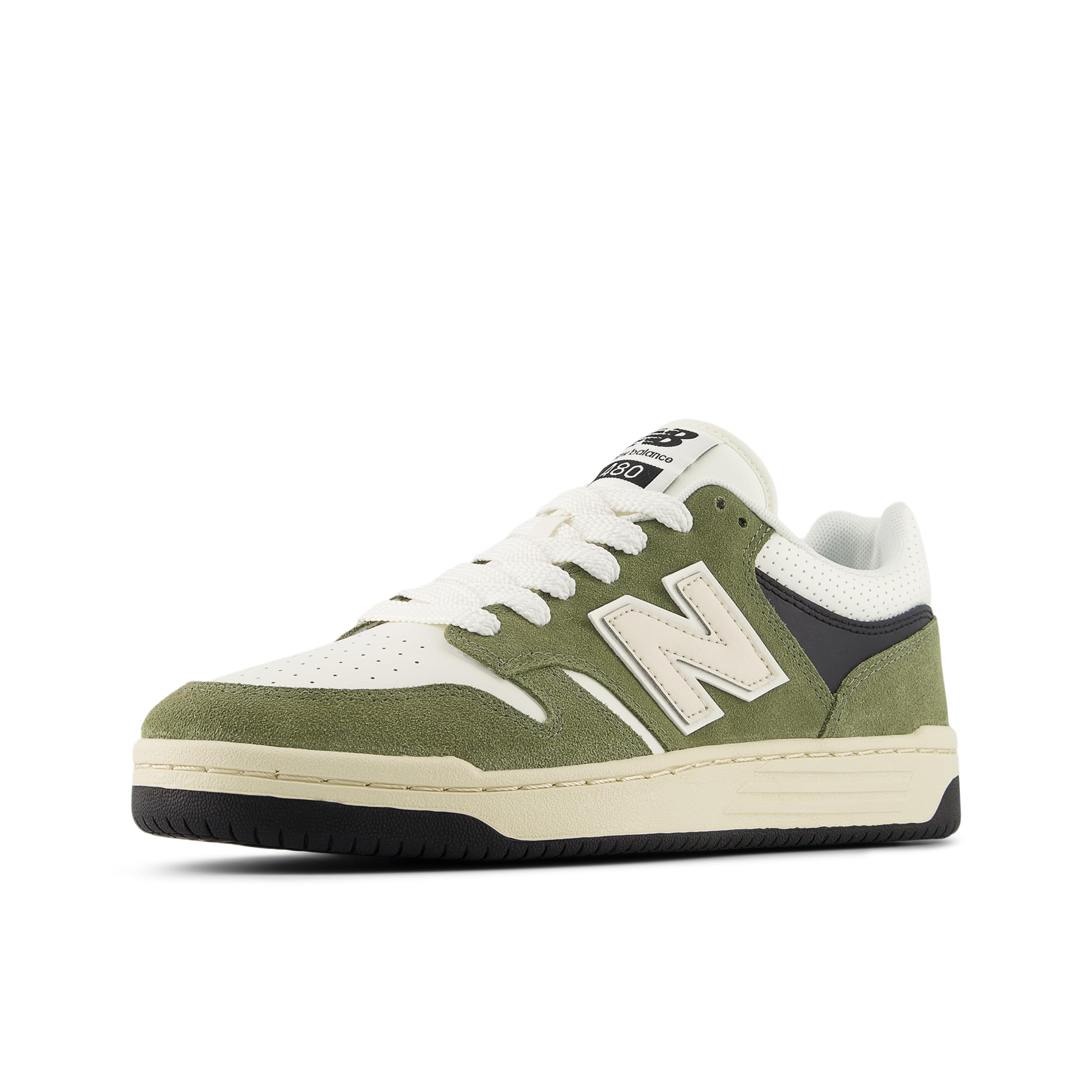 New Balance Men's 480 V1 Premium Sneaker, Dark Olivine/Sea Salt, 6.5 M Image