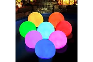 LANPOOL Floating Pool Light Ball, RGB Color Changing Bath Hot Tub Light, IP68 Waterproof Orb Light up Ball for Pool Gift, Glow Led Pool Balls Lights for Hot Tub,Pond,Bathtub,Spa, Decor Outdoor Indoor(6PCS)