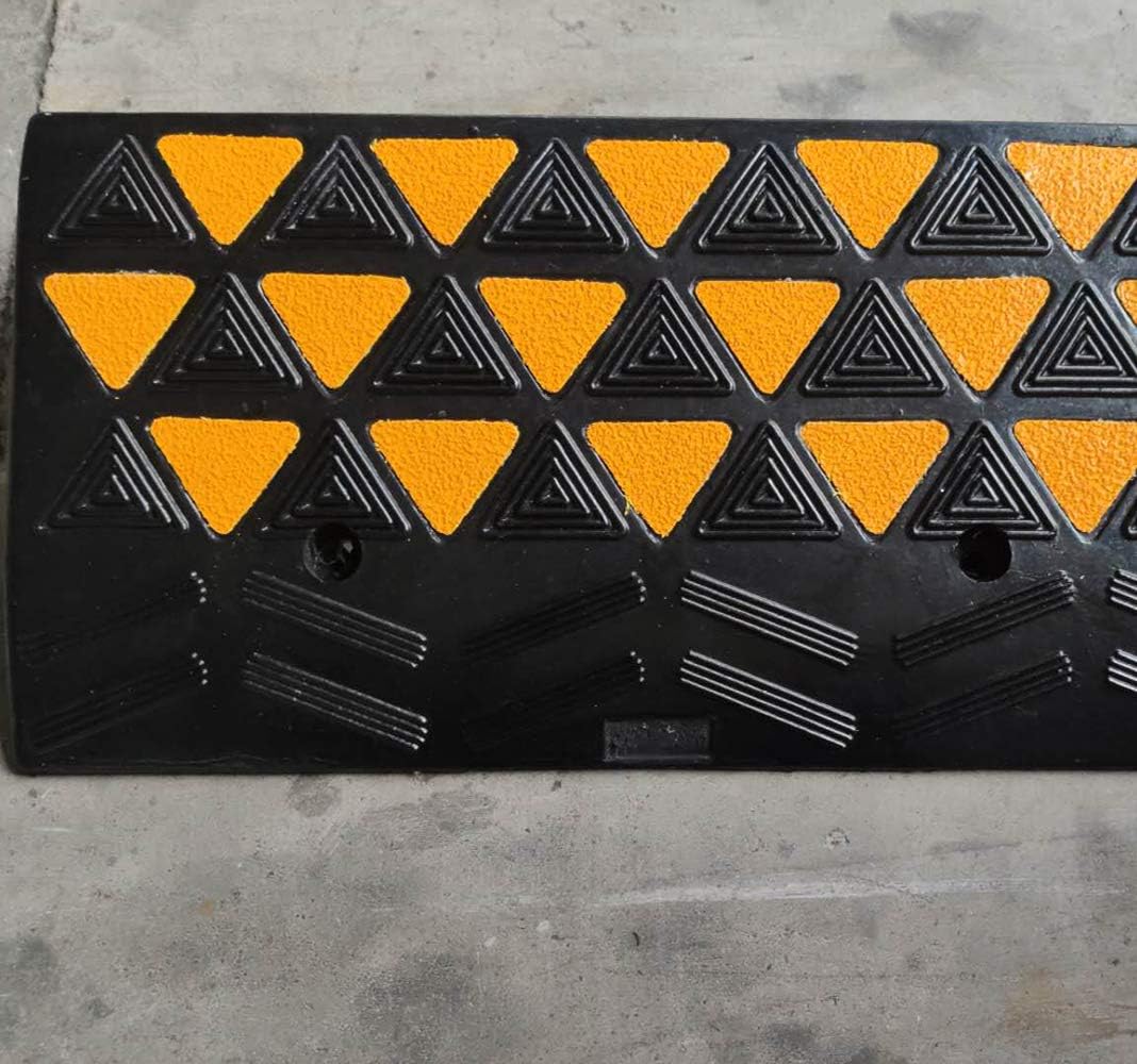 BESEA Rubber Curb Ramp Heavy Duty 44000lbs Professional Grade Loading Ramps Car Slope Ramp Threshold Ramp for Forklifts Trucks,Buses,Motorcycle (24"L × 12"W × 4"H Curb Ramp, Single Ramp).: Industrial & Scientific