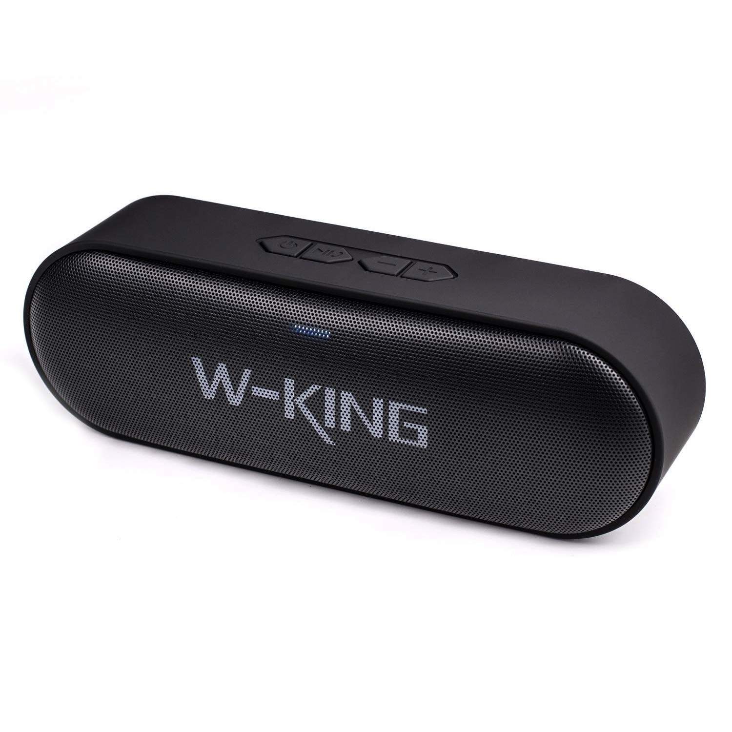 W-KING Bluetooth Speakers, 6W Portable Wireless Bluetooth Speaker with Rich Bass Loud Dual Stereo Sound IPX5 Waterproof Outdoor Speaker, Built-in Mic Perfect for Beach, Party, Dance (Black)