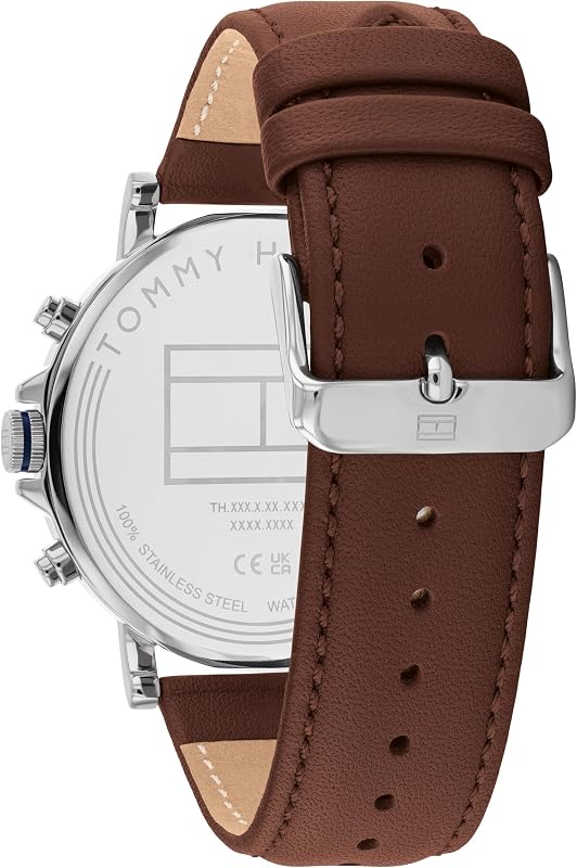 Montre Analogique Multifunction à Quartz pour Homme avec Bracelet en Cuir Marron - 1710585 — photo 3 sur 8