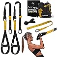 THYSOL® Resistance Trainer Pro Xtreme Straps Army | Sling Trainer Set with Adjustable Door Anchor | Fitness Home Workouts - Suitable for Travelling & for Training Indoor & Outdoor (Yellow)