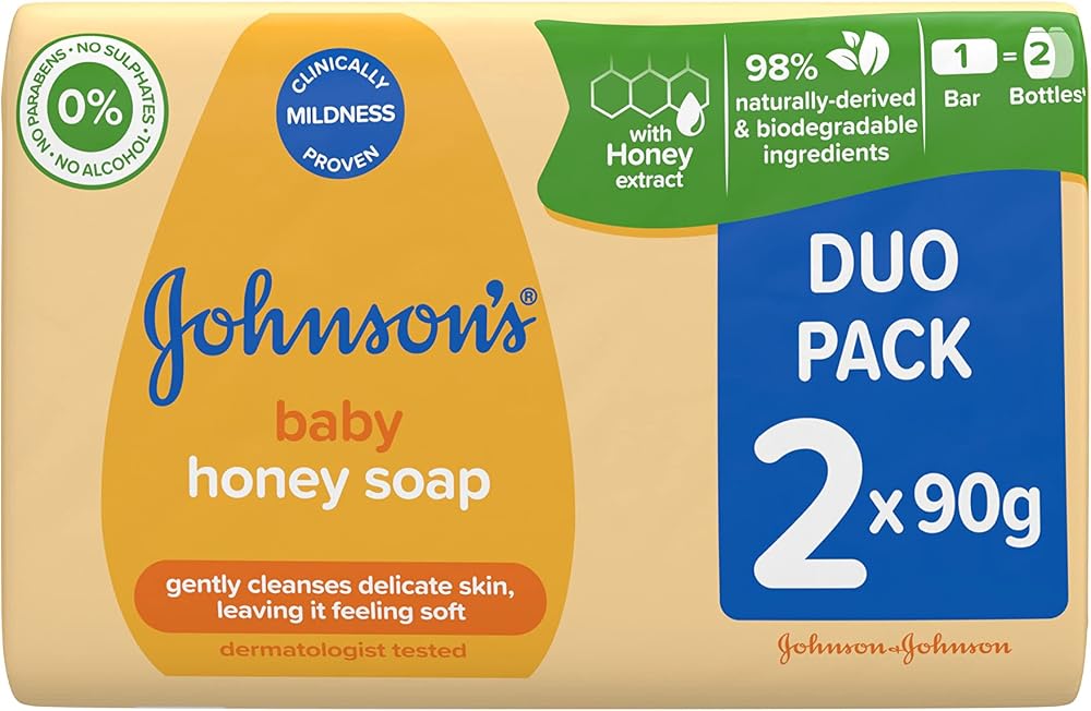 Johnson's Baby Honey Soap Duo 90 g Yellow Pack of 2