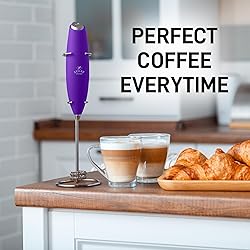 Zulay Kitchen Whisk Milk Frother with 4 Duracell