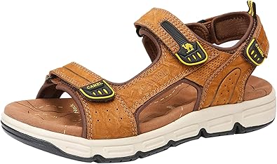 camel crown men's leather sandals