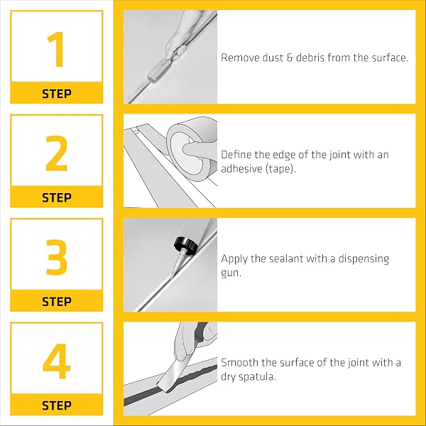 SIKA SIKAFLEX-1A SEALANT, 10.1 FL OZ, WHITE – PREMIUM ADHESIVE FOR SMALL JOINTS, WEATHER & AGE RESISTANT, HIGH ELASTICITY, IDEAL FOR WINDOWS, DOOR FRAMES & MORE