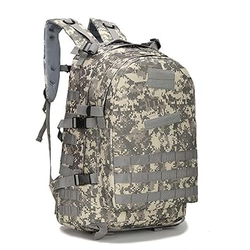 Leoie PUBG Level 3 Backpack,Unisex Camouflage 3D Player Battlegrounds Winner Backpack Double Shoulder Bags