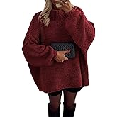 ATHMILE Womens Fall Fashion Oversized Sweaters Chunky Knit Mock Neck Long Sleeve Casual Trendy Pullover Winter Clothes 2025