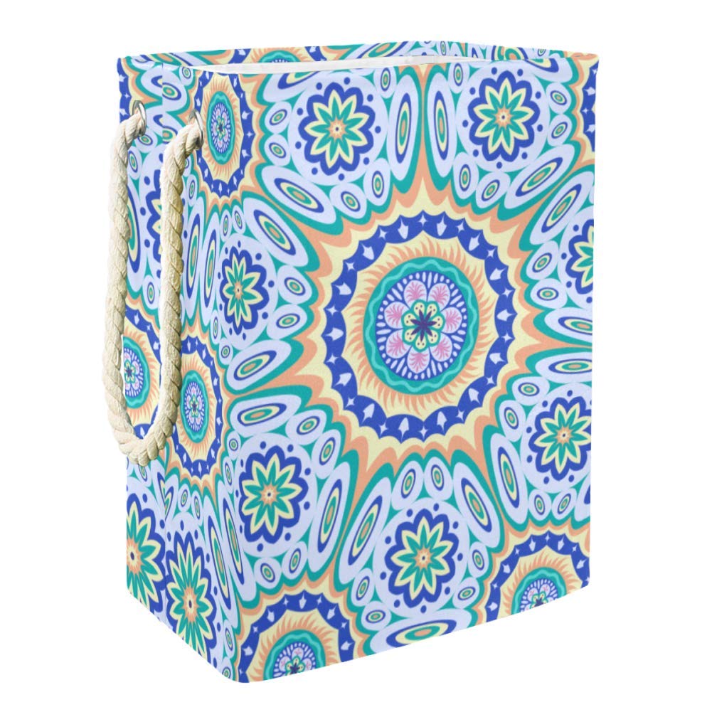 Spielzeug Aufbewahrungskorb Mandala Blumen Blau Übergroßer