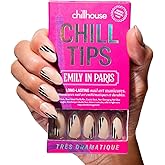 Chillhouse - Chill Tips, Press on Nails Kit - Très Dramatique (Almond) - 24 Nail Shapes & Sizes - Up to 2 Weeks of Wear - Customizable Fit - Reusable - Latina Founded & Women Owned - Beauty, Self Care