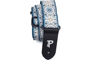 Perri’s Leathers Ltd. - Guitar Strap - Nylon - Jacquard - The Hope Collection - Mandala - Blue - Adjustable - For Acoustic/Ba