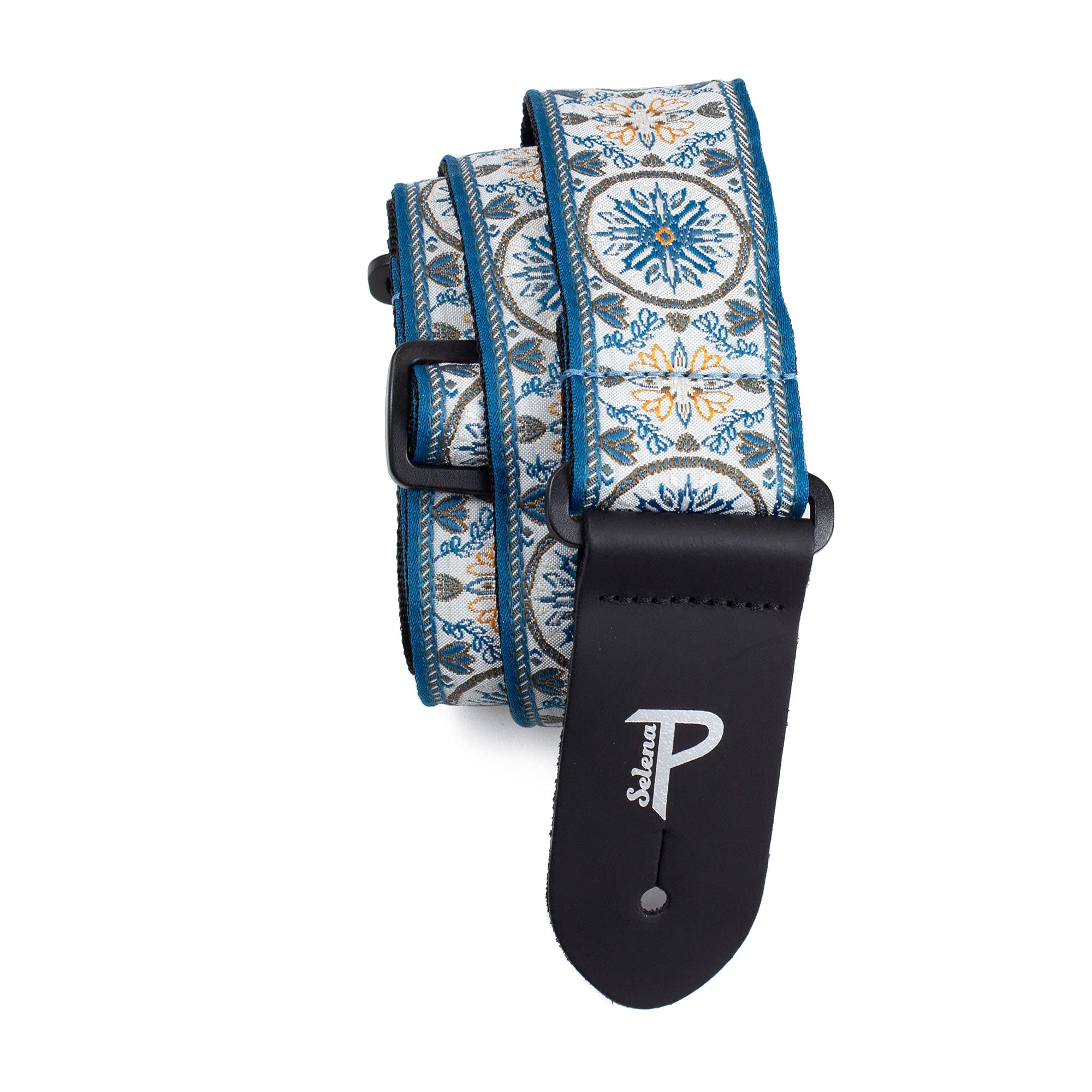 Perri’s Leathers Ltd. - Guitar Strap - Nylon - Jacquard - The Hope Collection - Mandala - Blue - Adjustable - For Acoustic/Bass/Electric Guitars - Made in Canada (TWS-6806)