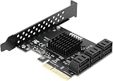 Fdit PCIe SATA Card 6 Port 6Gbps SATA Controller Expansion Card PCI-e x4 3.0 to view 3