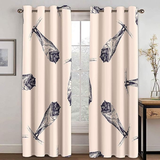 Amazon.com: Black And White Curtains,Nature Pink Blooming Branches