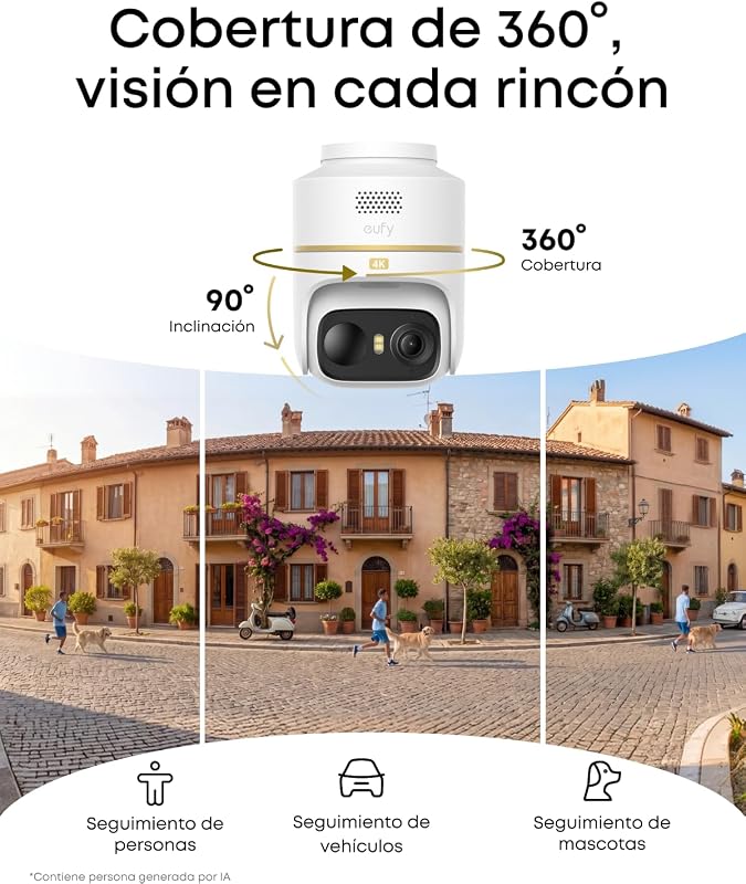 Anker eufy eufyCam C37 Cámara Vigilancia WiFi Exterior 4K Solocam