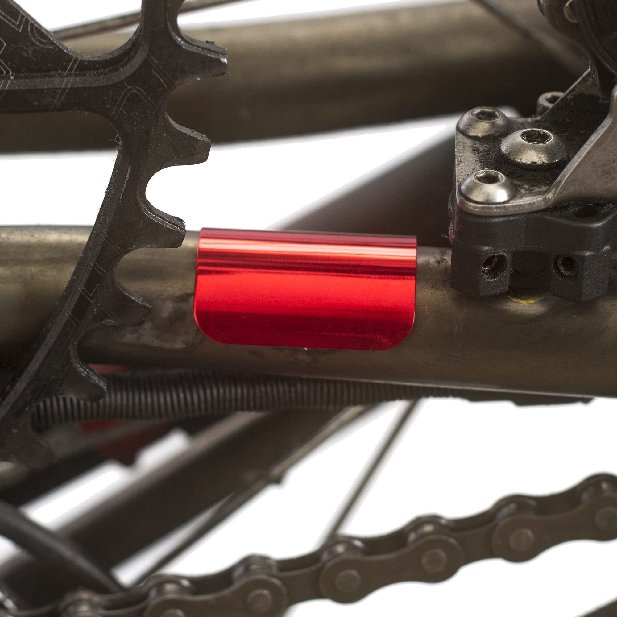 Aluminium Rear Triangle Frame Protector for BROMPTON 1.8g only RED