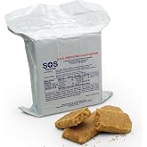 SOS Food Labs, Inc. 185000825 S.O.S. Rations Emergency 3600 Calorie Food bar - 3 Day/ 72 Hour Package with 5 Year Shelf Life, 5" Height, 2" Wide, 4.5" Length, white