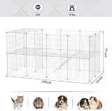 SONGMICS 2-Floor Pet Playpen 36 Panels 143x73x71 cm White LPI02W view 5