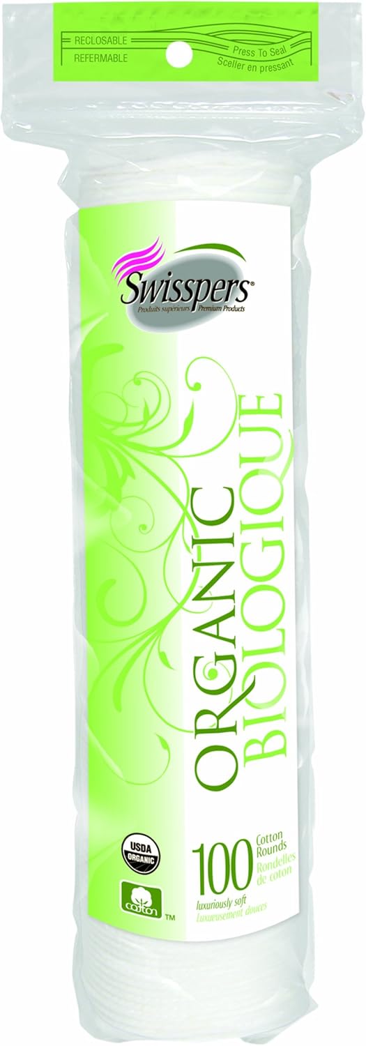 Swisspers Organic 100 Count Cotton Rounds Amazon.ca Beauty