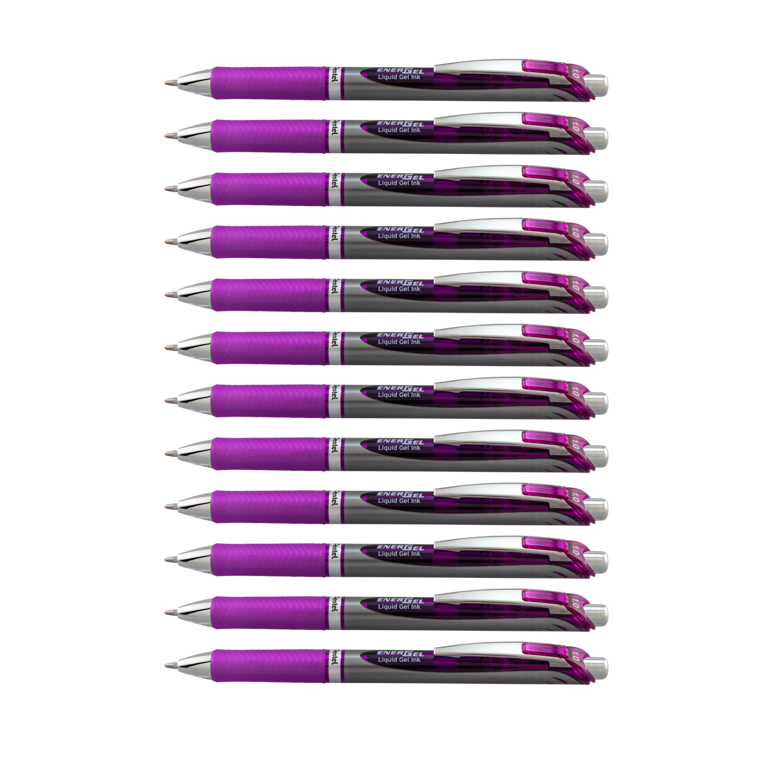 EnerGel XM Retractable, 1.0mm Tip, Violet ink, Pack of 12 pens