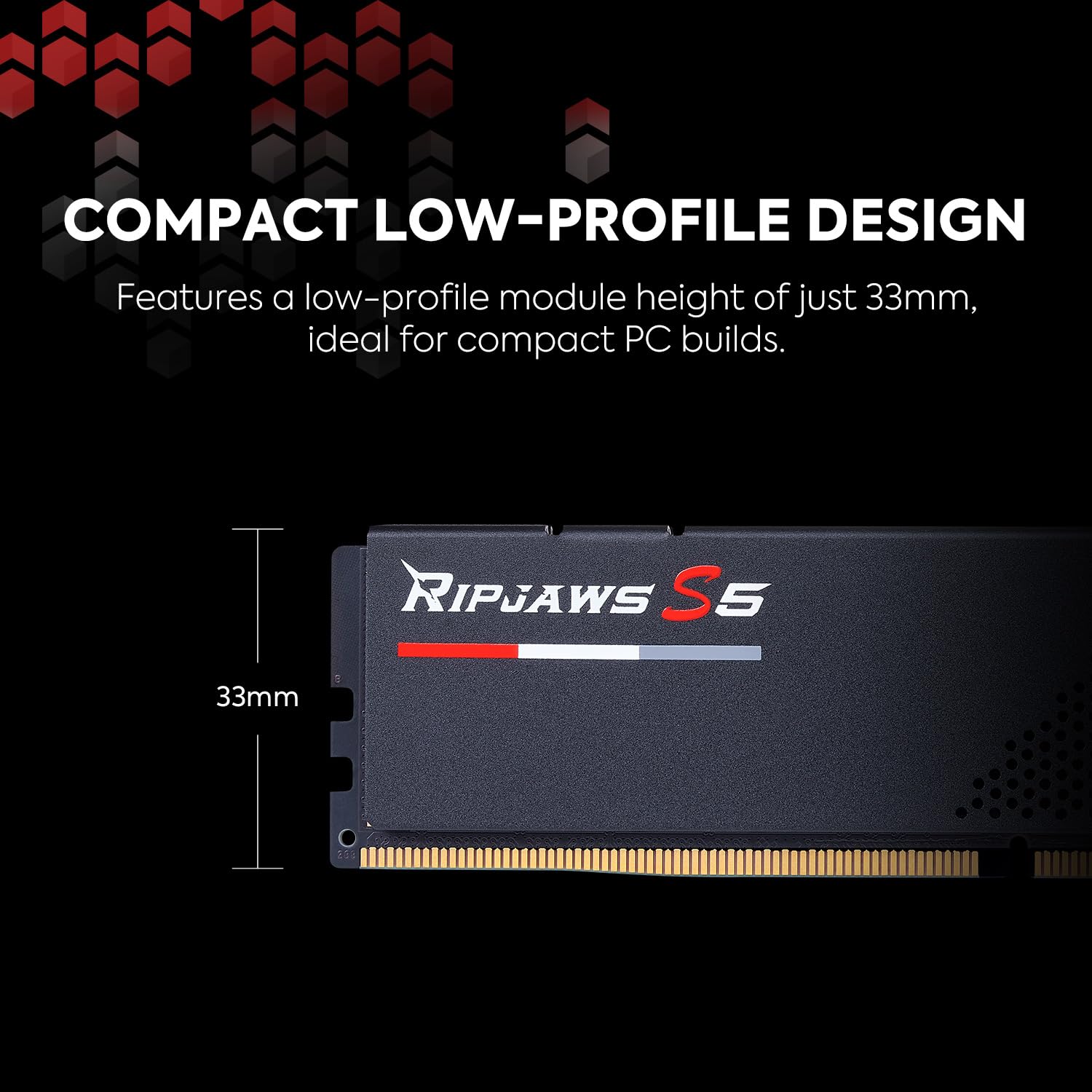 G.SKILL Ripjaws S5 Series DDR5 RAM (Intel XMP 3.0 & AMD Expo) 32GB (2x16GB) 6000MT/s CL36-36-36-96 1.35V Desktop Computer Memory U-DIMM - Matte Black (F5-6000J3636F16GX2-RS5K)