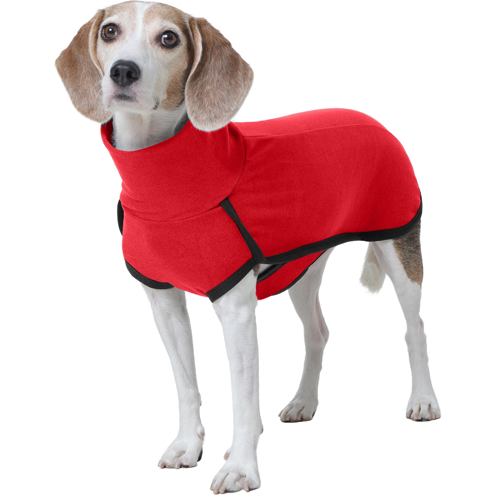 Photo 1 of ROZKITCH Dog Winter Coat Soft Pullover Pajamas, Pet Windproof Warm Cold Weather Jacket Vest Cozy Jumpsuit Apparel Outfit Clothes for Chritmas Walking Sleep BrightRed 2XS
