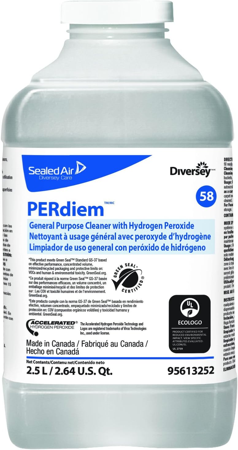 Diversey 58 PERdiem General Purpose Cleaner w/ Hydrogen Peroxide 2.5L (2.64 US quarts) Amazon
