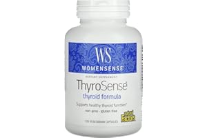 WomenSense ThyroSense by Natural Factors, Natural Supplement to Support Healthy Thyroid Function, Vegetarian, Non-GMO, 120 capsules (60 servings)