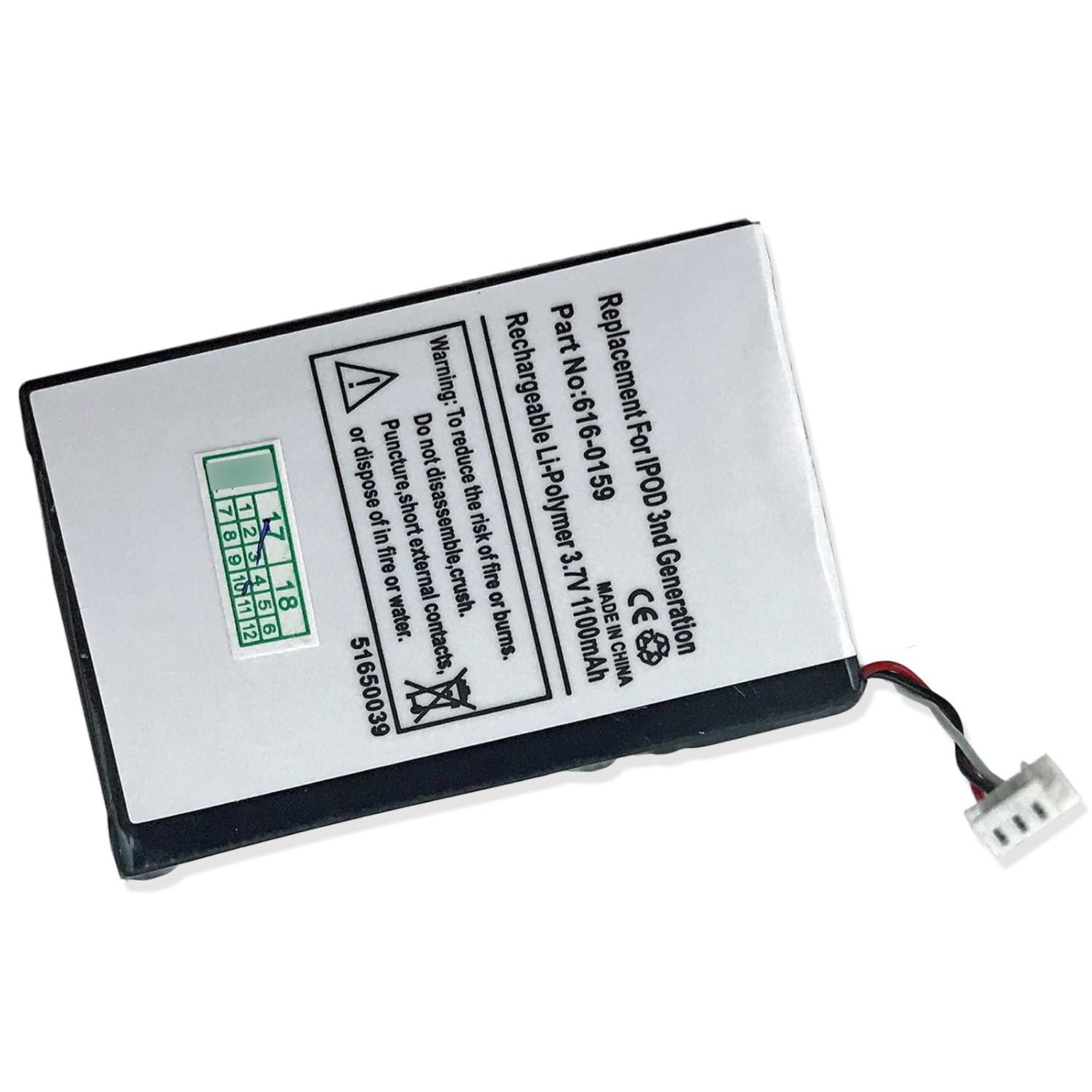 NEW Replacement Battery for Apple iPod 3rd Generation 3G 10GB/15GB/20GB 300+SOLD Portable Audio