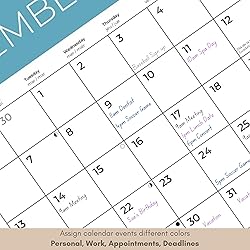 July 2025- December 2026 Wall Calendar 18 Month