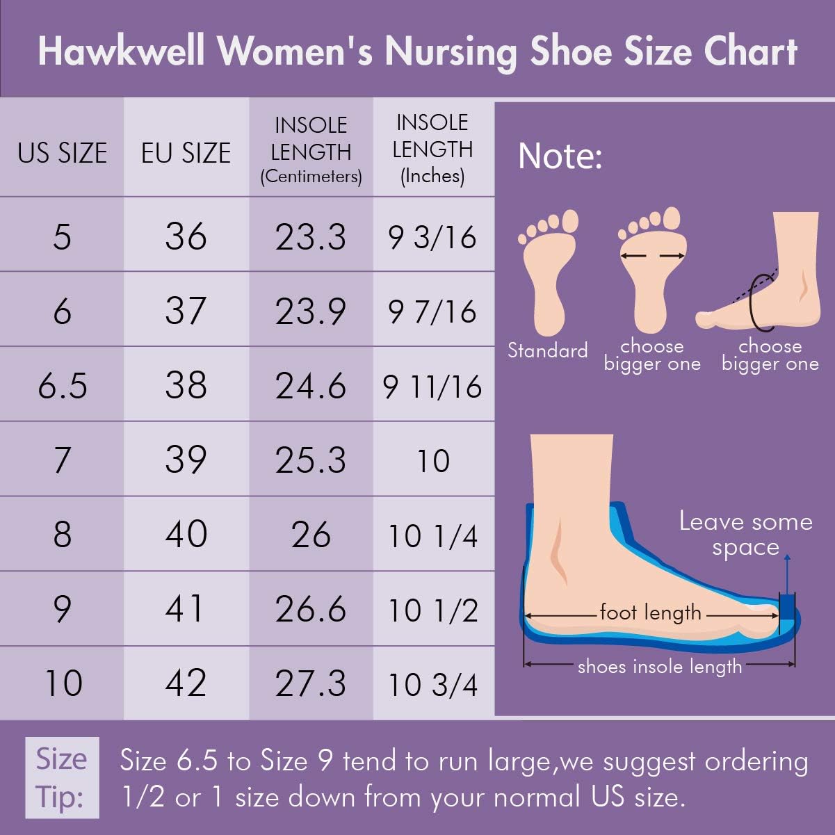 Hawkwell Women's Lightweight Slip Resistant Health Care Nursing Shoes: Shoes
