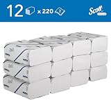 Scott Essential Hand Towels 2-Ply White 21.2 x 18.6 cm 12 clips x 220 sheets view 2