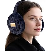 KEYJOYS Ear Muffs for Winter Women Cold Weather, Adjustable Fluffy Folding Earmuffs, Cute Ear Warmers Outdoor Ear Covers