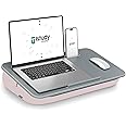 Istudyniture Lap Desk with Washable Cushion – Fits up to 17-Inch Laptops – Portable Laptop Desk & Stand – Bed desks & Tray for Writing, Reading, Working, Gaming on Bed, Couch, Floor – Large, Beige