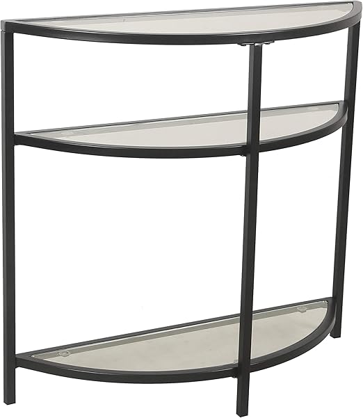 Amazon Com Spatial Order Half Moon Modern Metal And Glass Accent