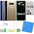 Galaxy Note 8 Back Glass Cover Housing Door Replacement with All The Adhesive +Pre-Installed Camera Lens +Installation Manual +Repair Tools for Samsung Galaxy Note 8 SM-N950 All Carriers (Maple Gold)