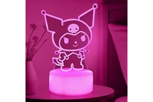 sunduck Pink Kawaii Night Light with Corded Control- Cute Dreamy Girls Room Decor, Perfect Birthday/Christmas Gift for Kids, Unique Holiday Present