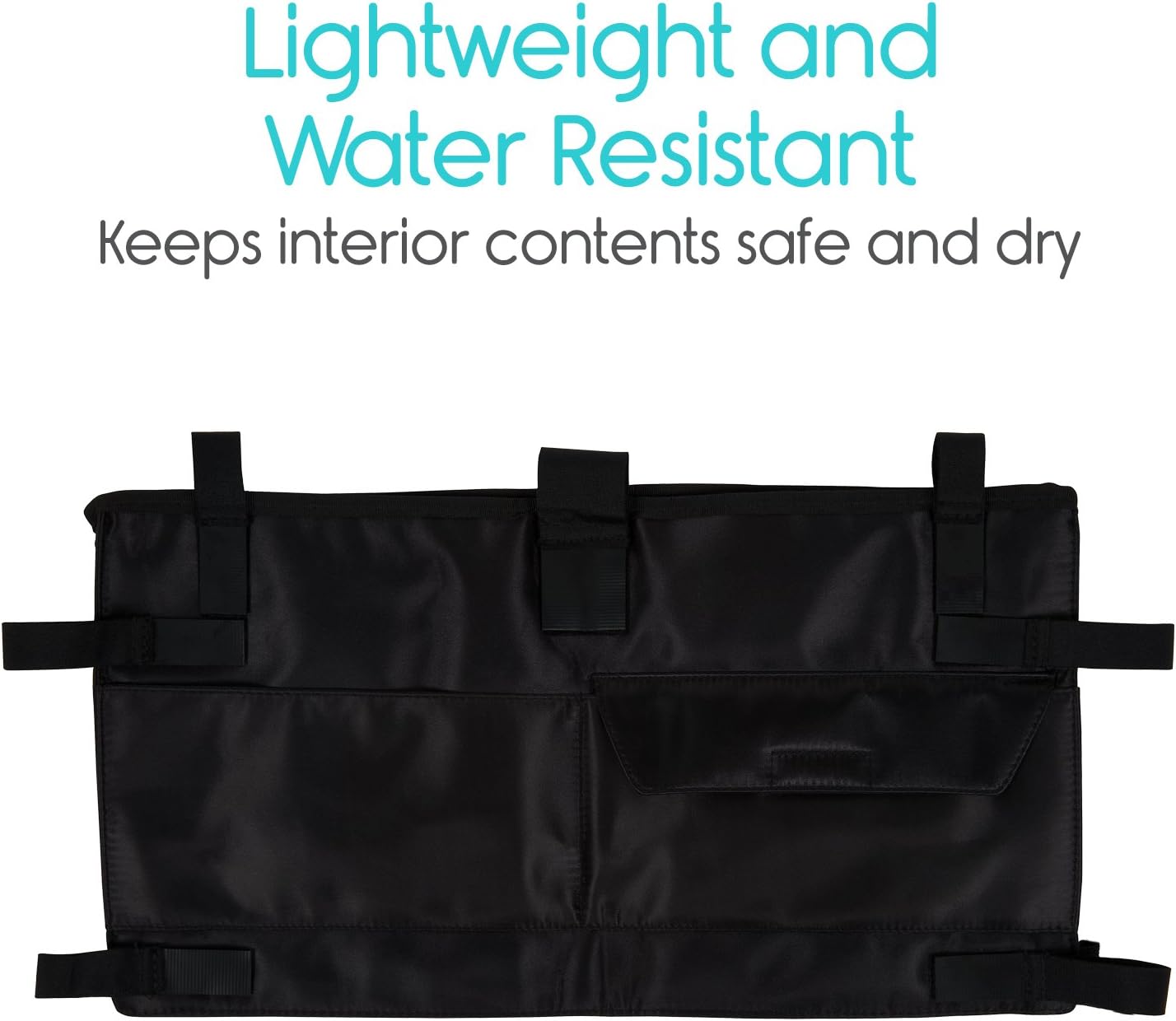 Vive Walker Bag - Water Resistant Accessory Basket Provides Hands Free Storage for Folding Walkers - Attachment Fits Wide and Narrow Styles - Tote Caddy Pouch for Elderly, Seniors, Handicap, Disabled: Health & Personal Care
