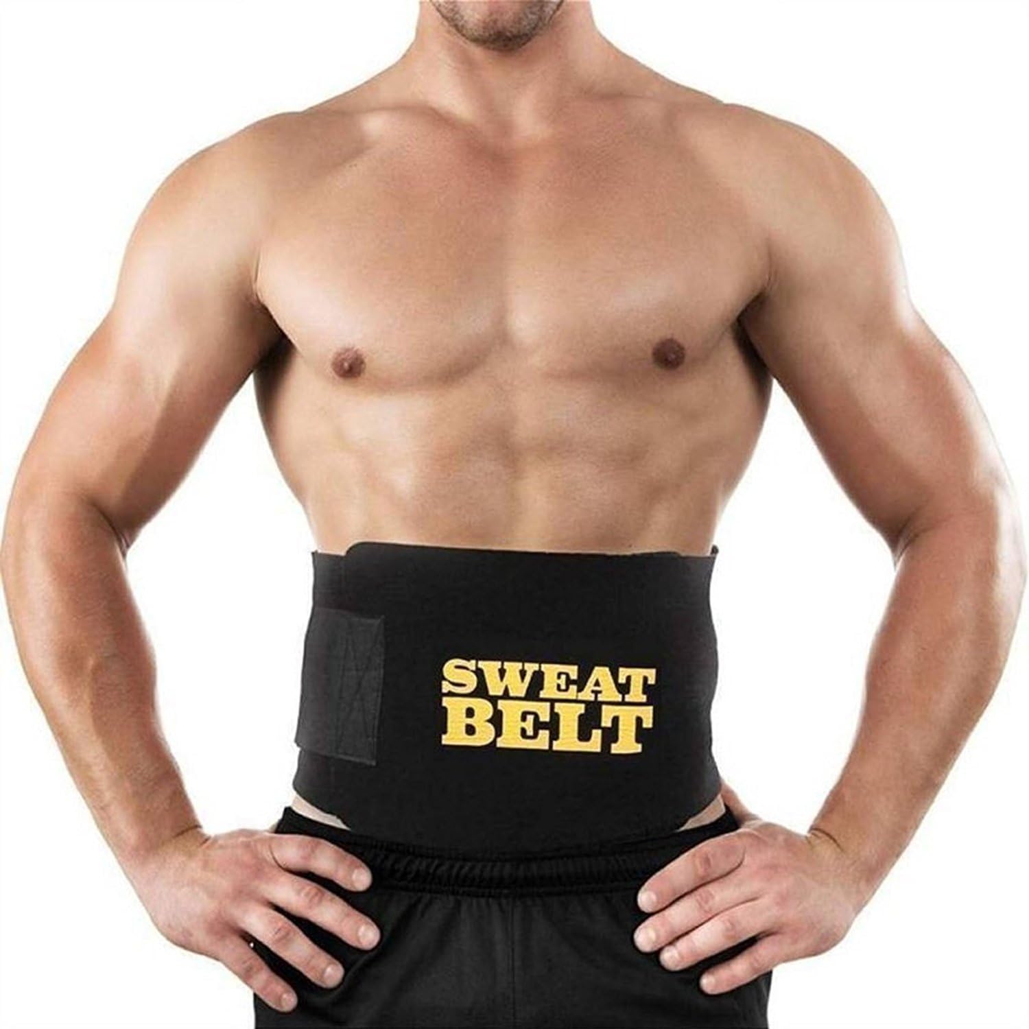 Healthex Nylon Polyester Rapid Sweat Waist Trimmer, Slimming Belt, Fat Burner, Free Size,Black