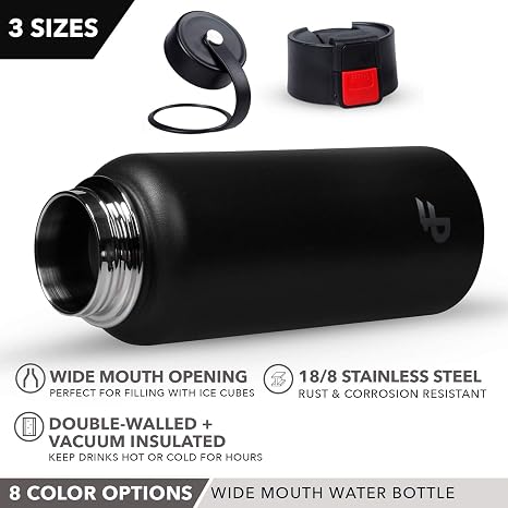 Amazon Com Day 1 Fitness 20 Oz Double Wall Ss Wide Mouth Water