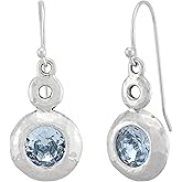 Silpada 'Cool Swifts' Sterling Silver Blue Crystal Drop Earrings
