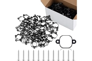 Kittmip 60 Pcs Mount Compatible with 100 ft Govee Pro H706 H806 Permanent Outdoor Lights Brackets with Screws for Soffit, Clip Replace Glue(Black)