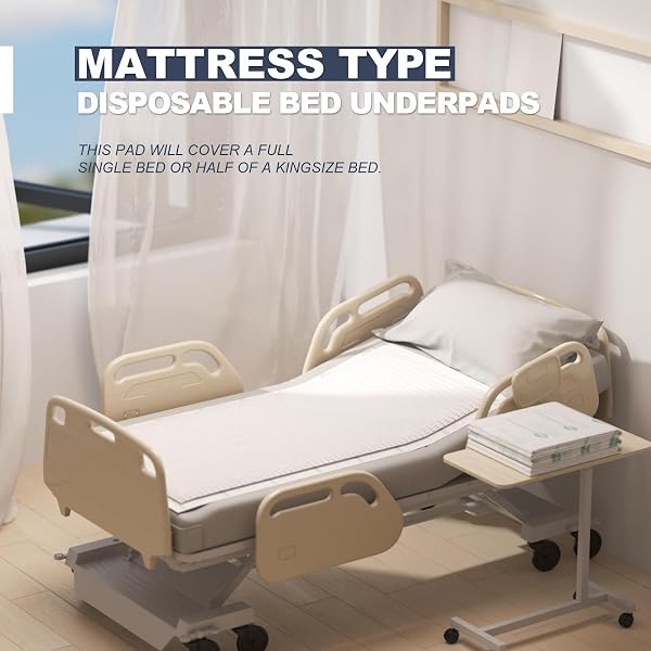 HEAVY DUTY UNDERPADS 40″X60″ SUPER SIZED CHUCKS PADS 270 GRAMS DISPOSABLE BED PADS WITH STRENGTH CLOTH BACKING EXTRA ABSORPTION PADS FOR INCONTINENCE (100X152CM, 15 COUNT, DISCREET PACKAGING)