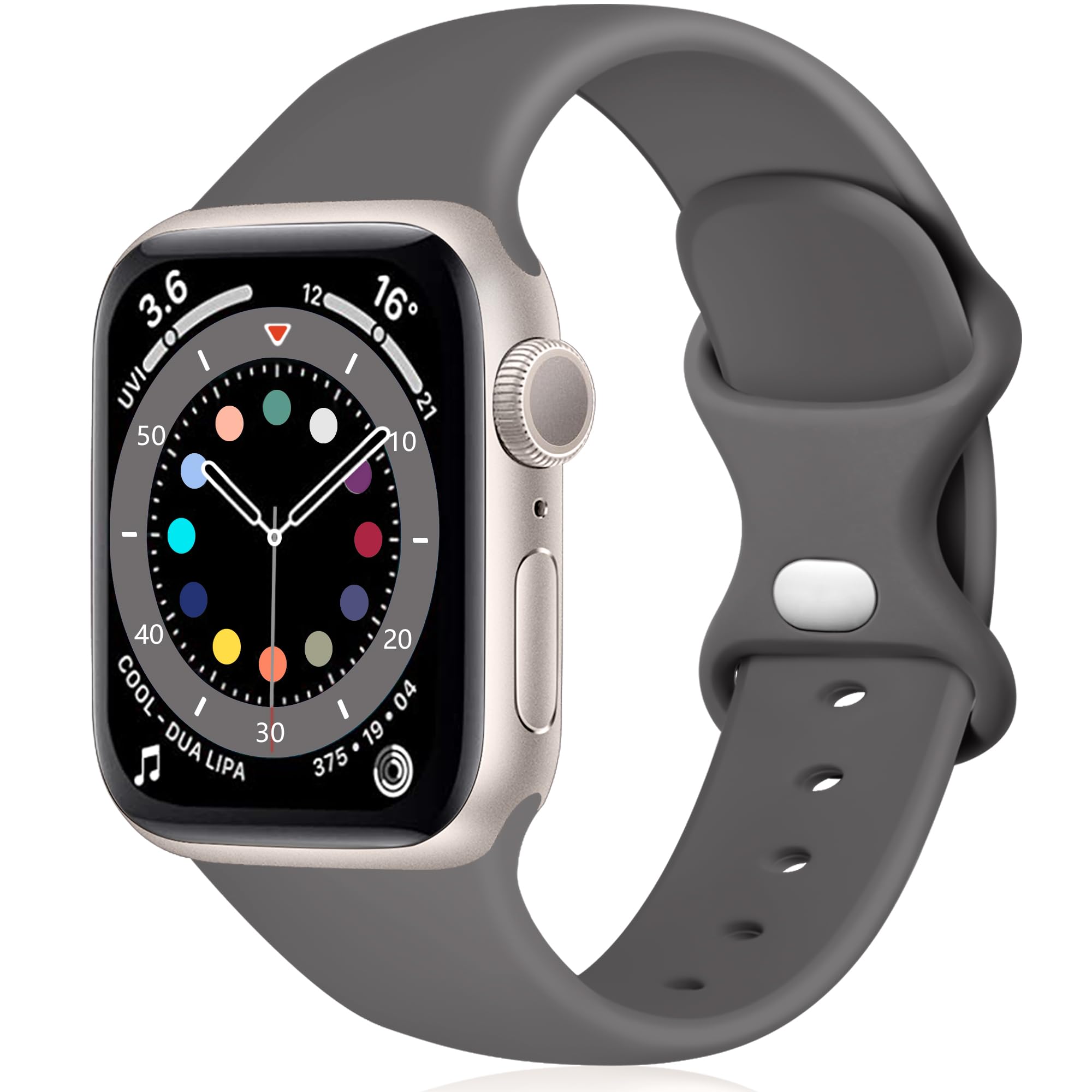 Epova Silicone Strap Compatible with Apple Watch Strap 44mm 42mm 45mm 46mm 49mm, Replacement Straps for Apple Watch Ultra/iWatch SE Series 11 10 9 8 7 6 5 4 3 2 1, Clay, Large
