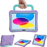 LeiJue Kids Case for iPad (A16) 11th/10th Gen 10.9'' 2025/2022, Light Weight Heavy Duty/Shockproof/Drop Proof with Handle,Child Friendly case for iPad 11/10th (Purple)